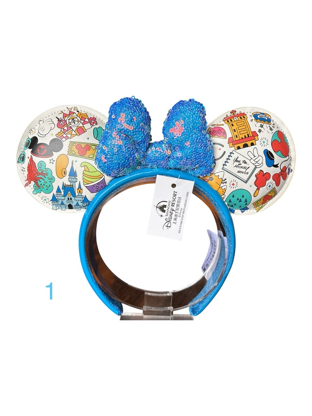 Walt Disney World Minnie Mouse Play in the Park Icons Ear Headband New! 1